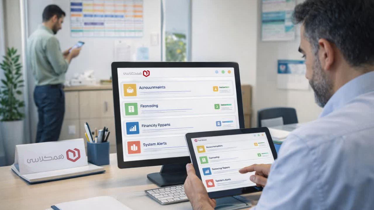 نرم افزار پیامهای داخلی آموزشگاه